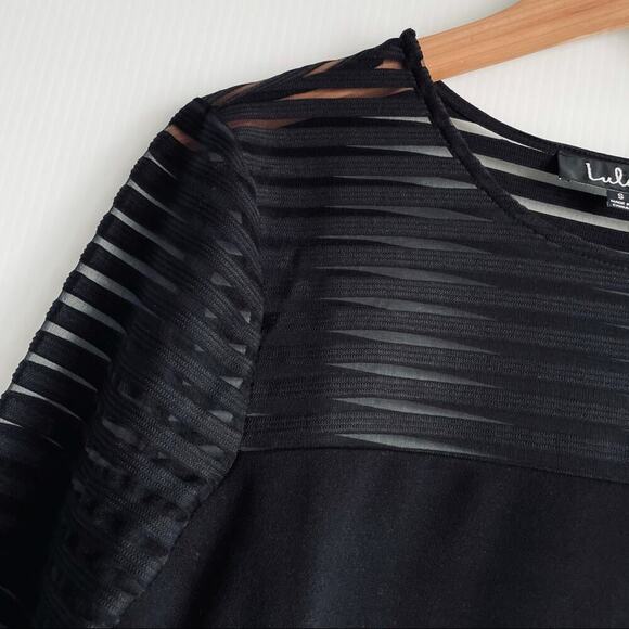 Lulu’s perfect mesh bodycon dress black mini dress small - Picture 3 of 10